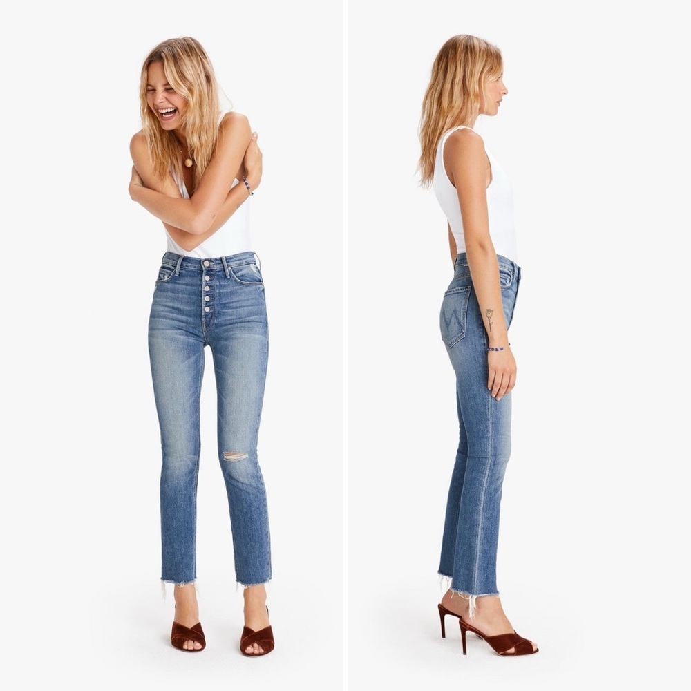 MOTHER Blue High-Waisted Jeans